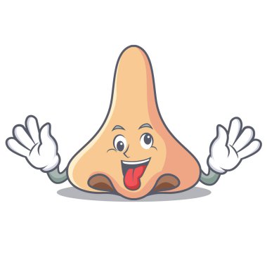 Deli burun maskot karikatür tarzı