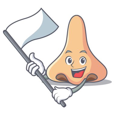 Bayrak burun maskot karikatür tarzı ile