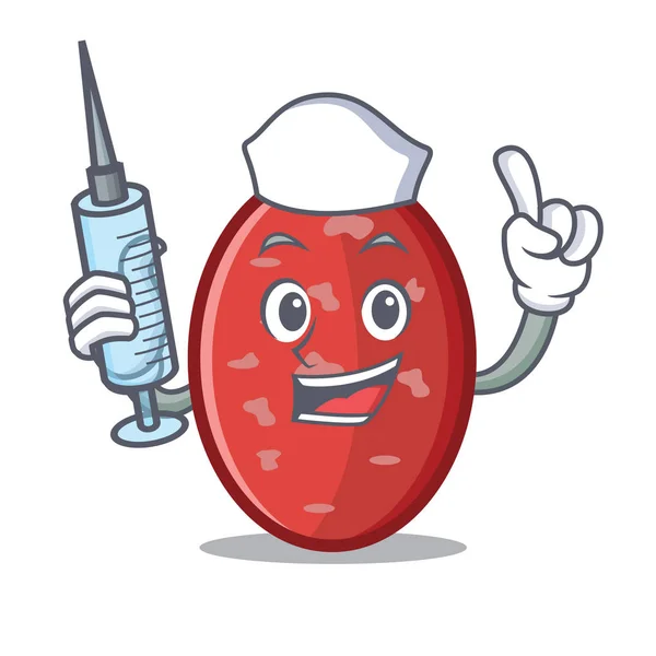 护士香肠字符卡通风格 — 图库矢量图片
