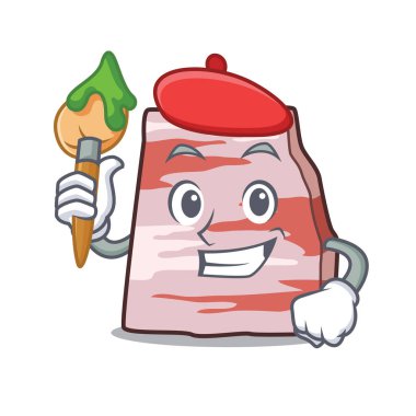 Sanatçı domuz domuz yağı karakter karikatür