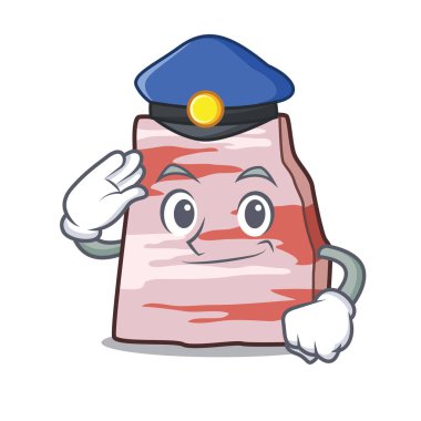 Polis domuz domuz yağı karakter karikatür