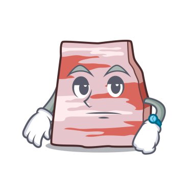 Domuz domuz yağı maskot karikatür bekliyor