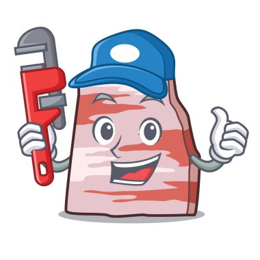 Tesisatçı domuz domuz yağı maskot çizgi film