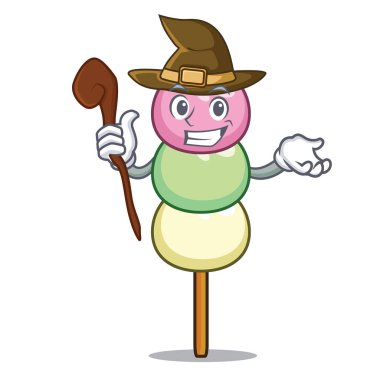 Cadı dango maskot karikatür tarzı