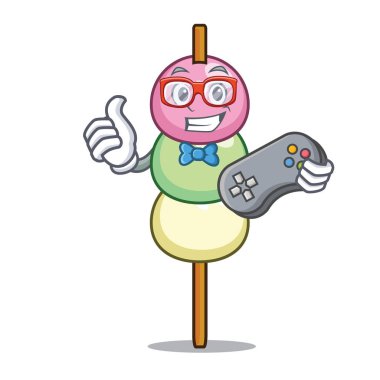Oyun dango maskot karikatür tarzı