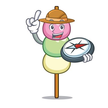 Explorer dango maskot karikatür tarzı