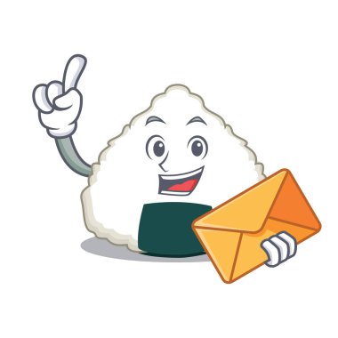 Zarf Onigiri karakter karikatür tarzı ile