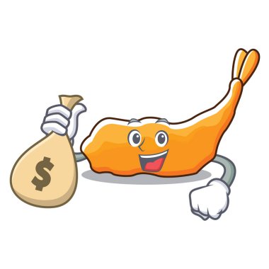 Para çantası tempura karakter karikatür tarzı ile
