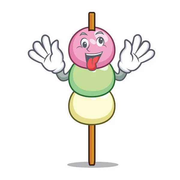 Louco dango mascote estilo cartoon —  Vetores de Stock