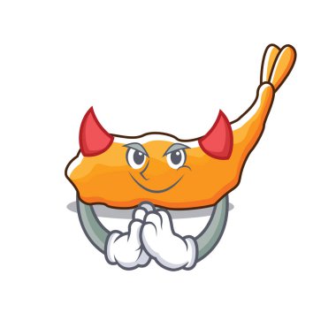 Şeytan tempura maskot karikatür tarzı