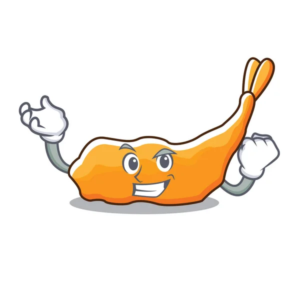 Successful tempura character cartoon style — Stock Vector