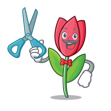 Lale karakter karikatür tarzı berber