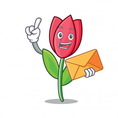 Zarf Lale karakter karikatür tarzı ile