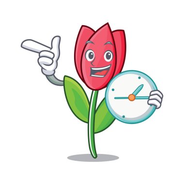 Saat Lale karakter karikatür tarzı ile