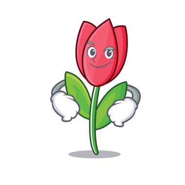 Smirking Lale karakter karikatür tarzı