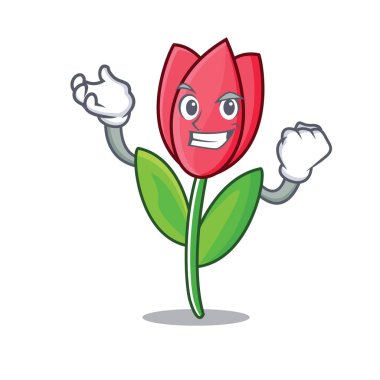 Başarılı Lale karakter karikatür tarzı