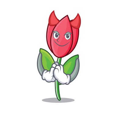 Şeytan Lale maskot karikatür tarzı
