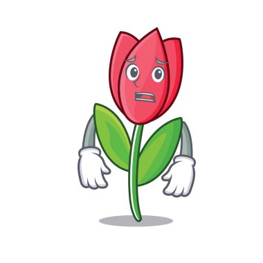 Korkarım Lale maskot karikatür tarzı