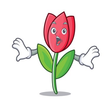 Sürpriz Lale maskot karikatür tarzı