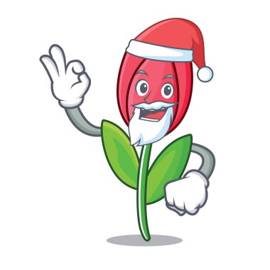 Santa Lale maskot karikatür tarzı