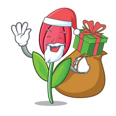 Santa Lale maskot karikatür tarzı