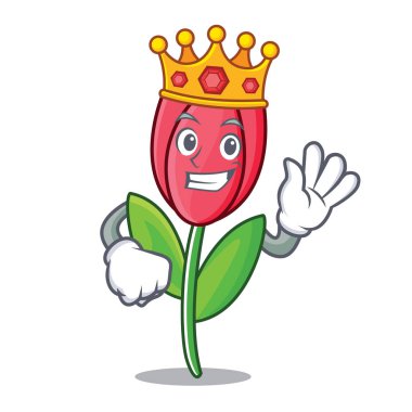 Kral Lale maskot karikatür tarzı