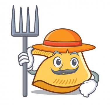 Çiftçi fal kurabiyesi karakter karikatür