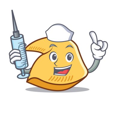 Hemşire fal kurabiyesi karakter karikatür