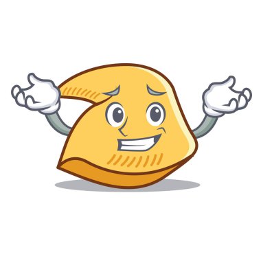 Sırıtan fal kurabiyesi karakter karikatür