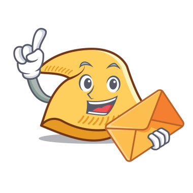 Zarf fal kurabiyesi karakter karikatür ile