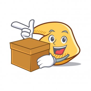 Kutusu fal kurabiyesi karakter karikatür ile