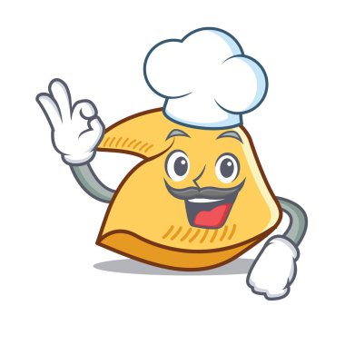 Şef fal kurabiyesi karakter karikatür