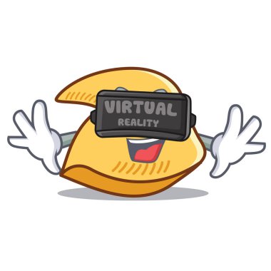 Sanal gerçeklik fal kurabiyesi maskot karikatür ile