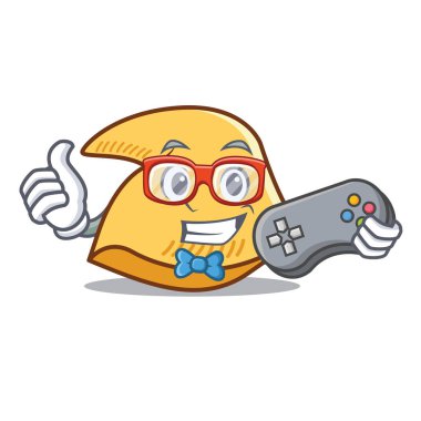 Oyun şans kurabiyesi maskot çizgi film