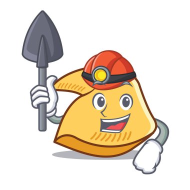 Madenci fal kurabiyesi maskot çizgi film