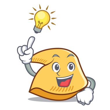 Bir fikir fal kurabiyesi maskot çizgi film var