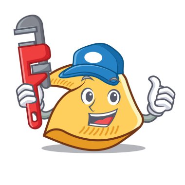 Tesisatçı fal kurabiyesi maskot çizgi film