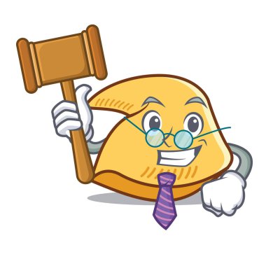 Yargıç fal kurabiyesi maskot çizgi film