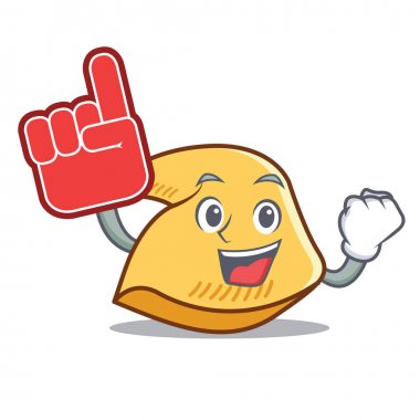 Köpük parmak fal kurabiyesi maskot çizgi film