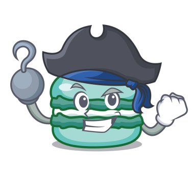 Korsan macaron karakter karikatür tarzı