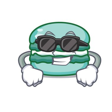 Süper cool macaron karakter karikatür tarzı
