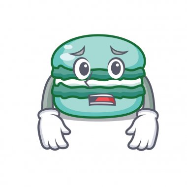 Korkarım macaron karakter karikatür tarzı