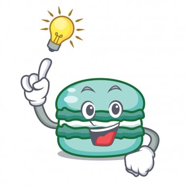 Bir fikir macaron karakter karikatür tarzı var