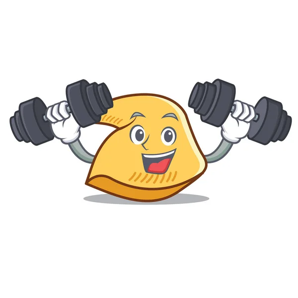 Fitness Glückskeks Charakter Cartoon — Stockvektor
