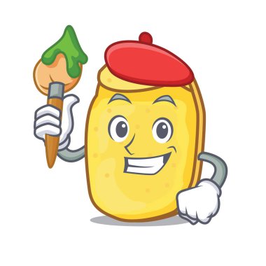 Sanatçı patates cipsi karakter karikatür