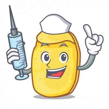 Hemşire patates cipsi karakter karikatür