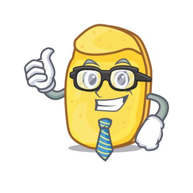 İşadamı patates cipsi karakter karikatür