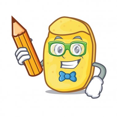 Öğrenci patates cipsi karakter karikatür