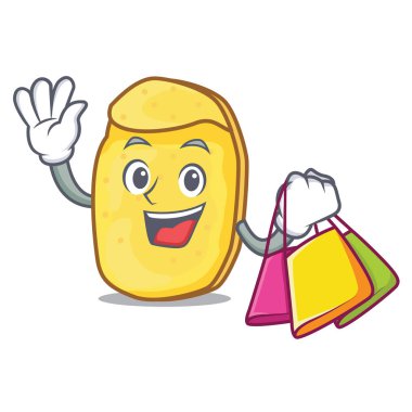 Patates cipsi karakter karikatür alışveriş