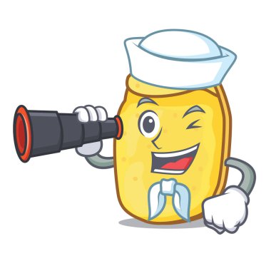 denizci dürbün patates cipsi maskot karikatür ile